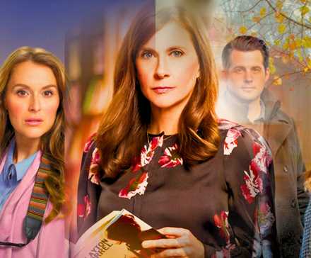 Смешанное изображение с персонажами из сериалов "Picture Perfect Mysteries", "Hailey Dean Mysteries" и "Mystery 101"