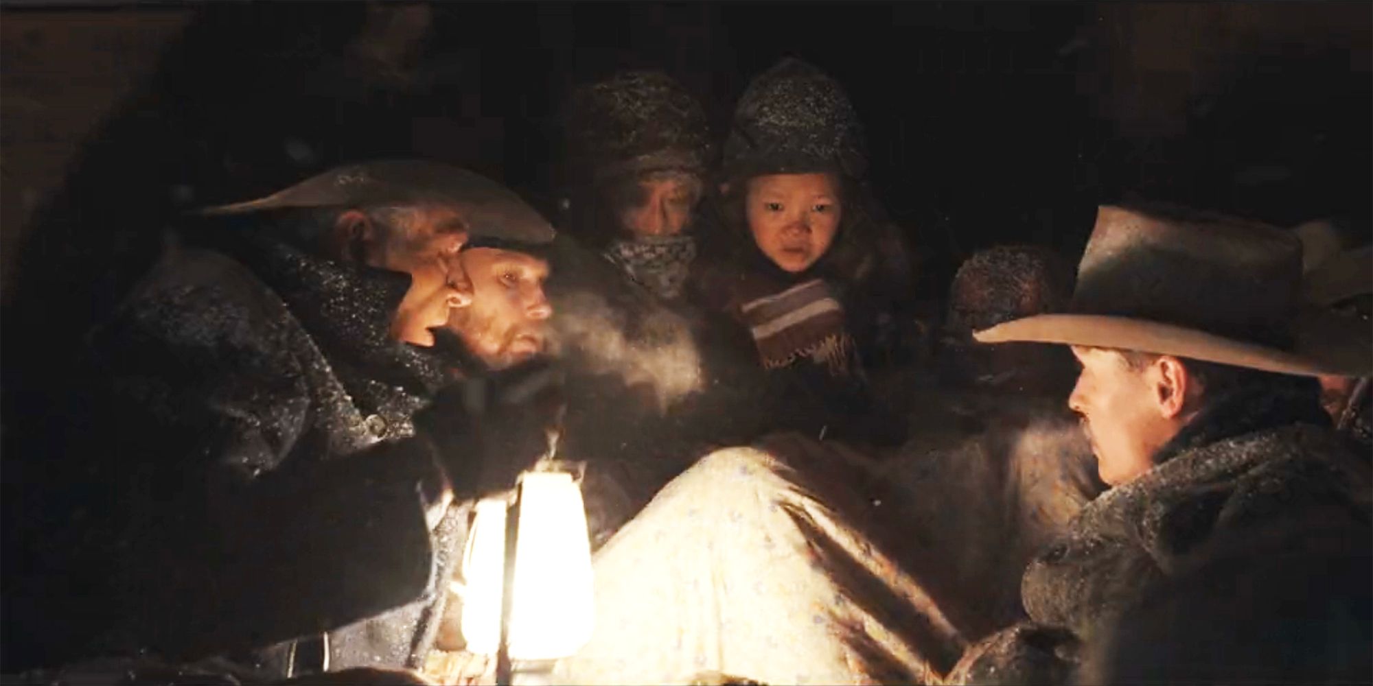 Jacob Dutton huddled under a wagon with Zane's family in 1923