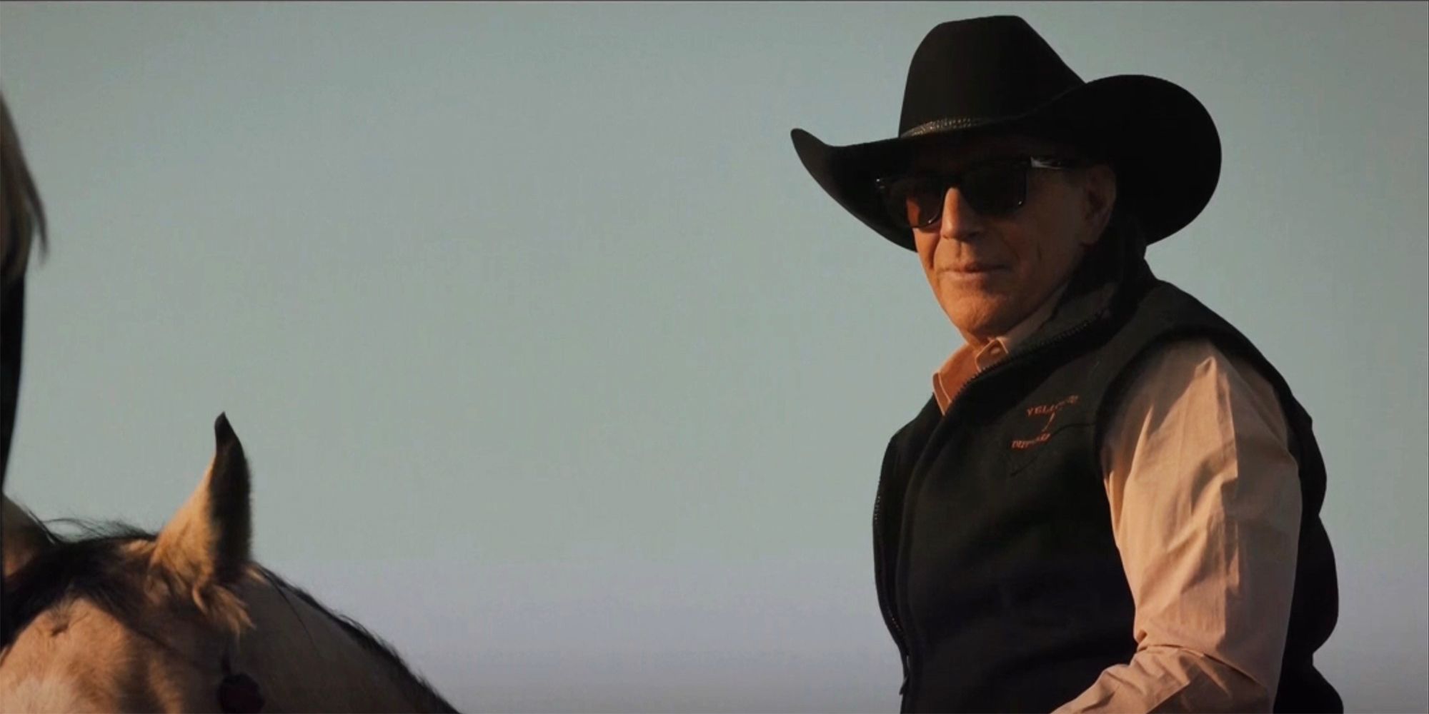 Kevin Costner as John Dutton smiling in Yellowstone