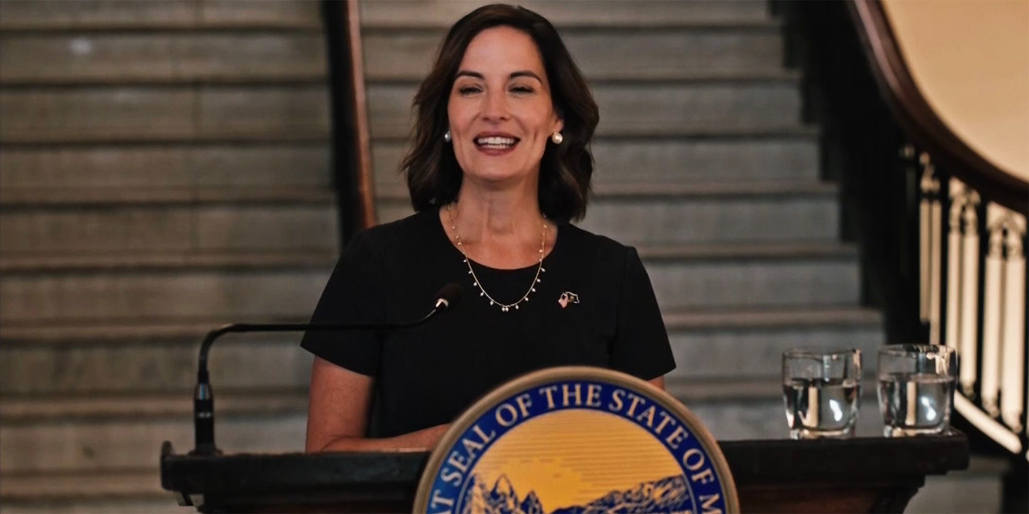 Lynelle Perry introduces John as her chosen candidate for governor in Yellowstone