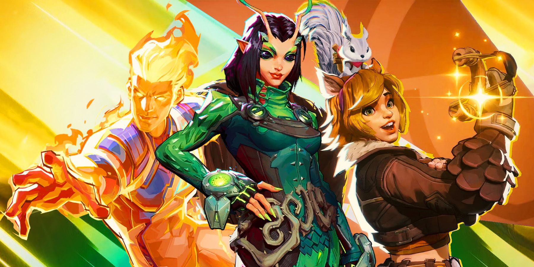 Mantis, Squirrel Girl and Human Torch from Marvel Rivals