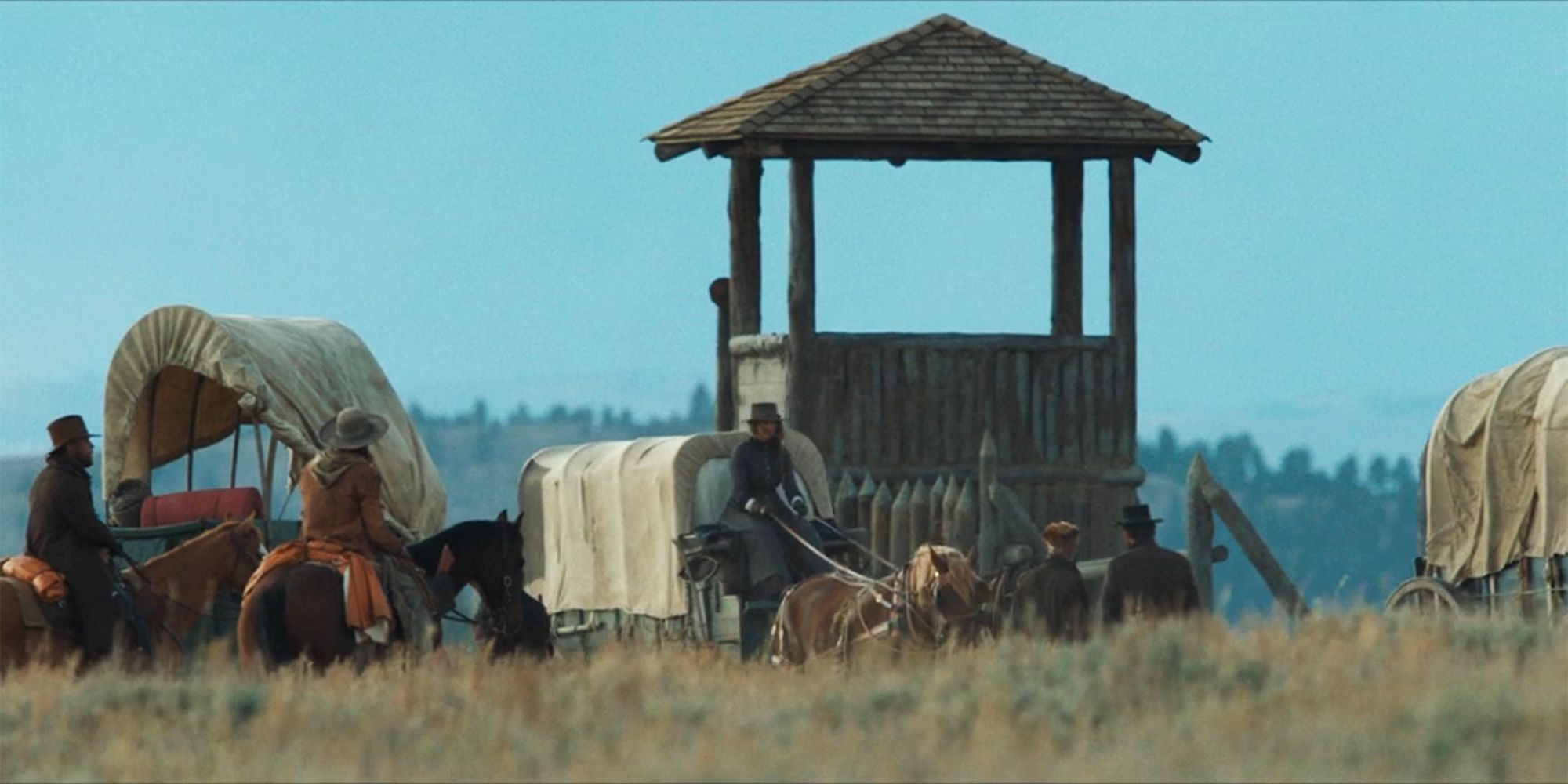 Margaret Dutton leaving the fort in 1883