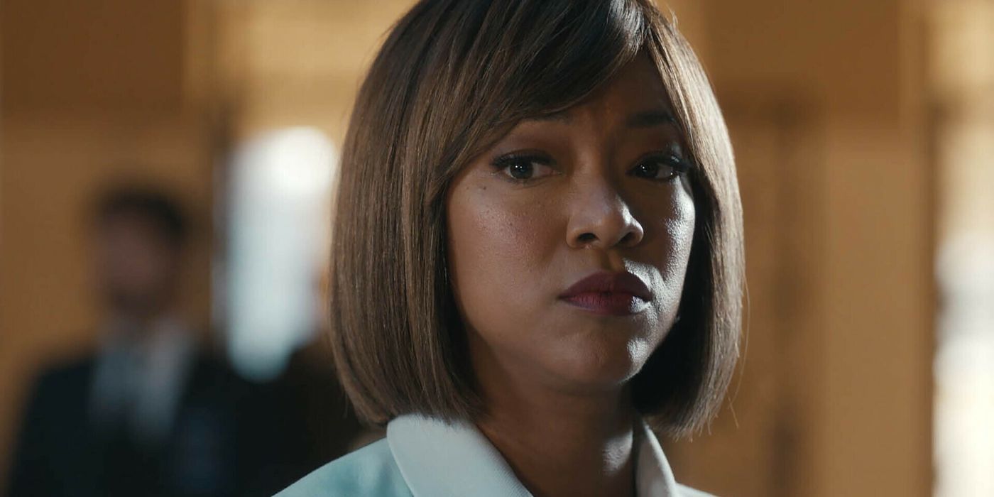 Megan (Sonequa Martin-Green) looking nervous in Accused season 2, episode 8.