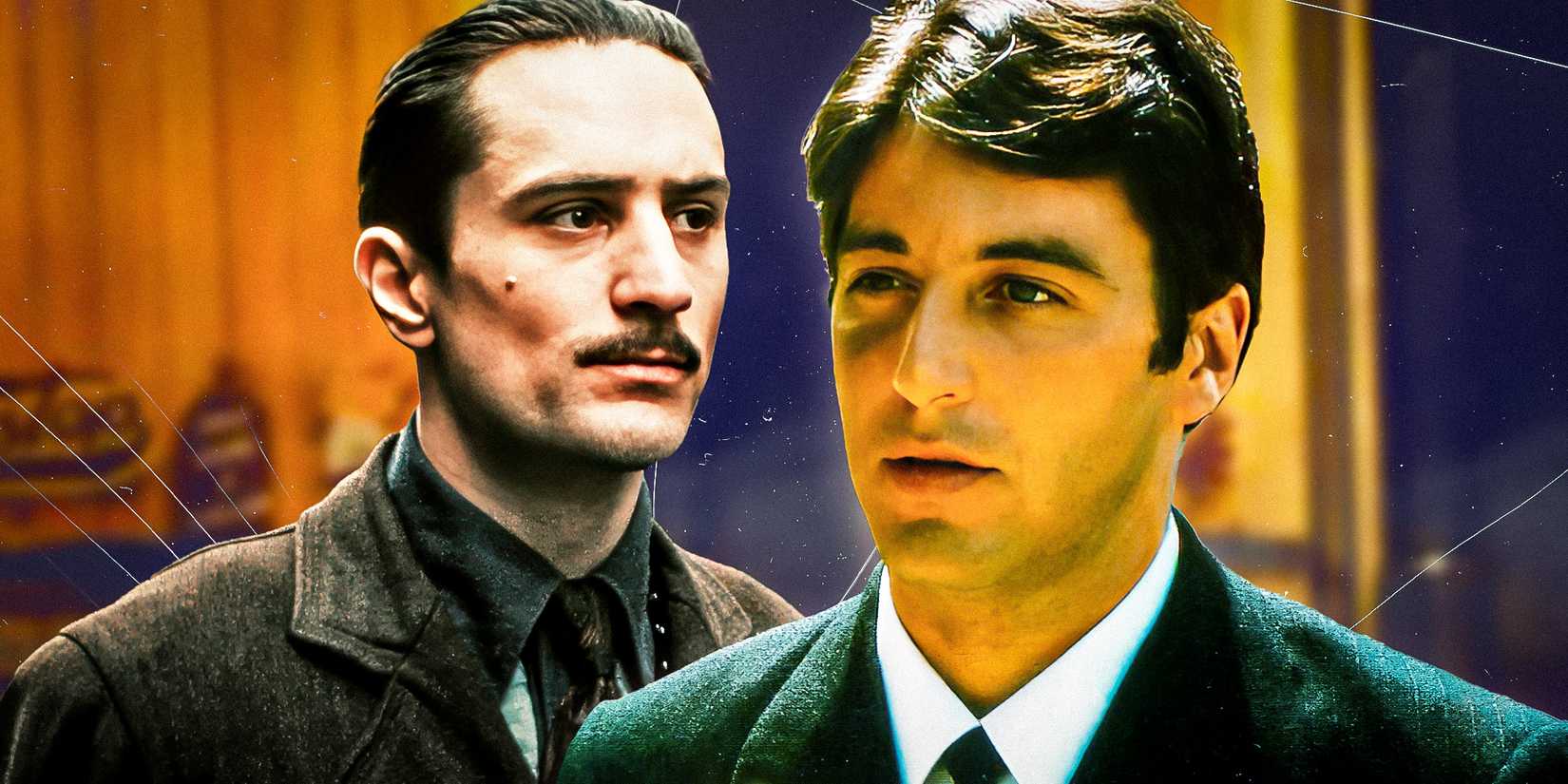 Michael-Corleone-in-The-Godfather-and-Robert-De-Niro's-Vito-from-The-Godfather-Part-II