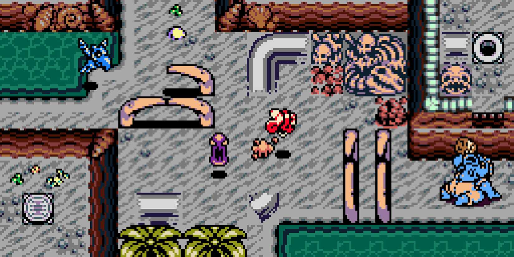 Mina jumps out of a burrow in the middle of a wasteland in Mina the Hollower.