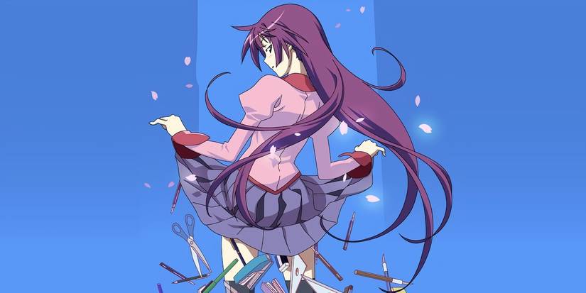 Senjougahara in promotional art for Bakemonogatari.