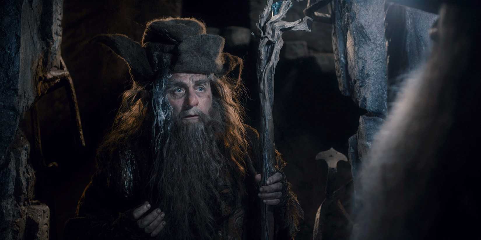 10 Tolkien Characters Who Could Debut In The Rings Of Power Season 3 4 Radagast the Brown speaking to Gandalf in The Hobbit: Desolation of Smaug