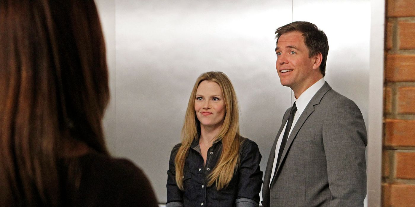 Sarah Jane Morris as EJ Barrett and Michael Weatherly as Tony DiNozzo in NCIS