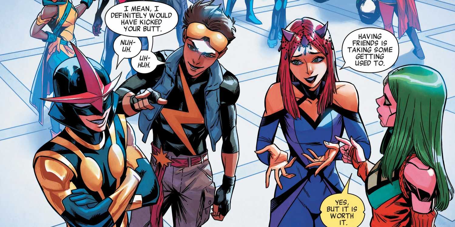 Two Cadets Arguing Marvel Reveals the Official Origin of New Captain Marvel-Tier Hero