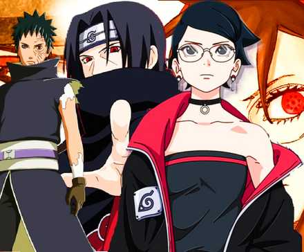 Sarada Uchiha Mangekyo Sharingan, Obito and Itachi Boruto: two blue vortex