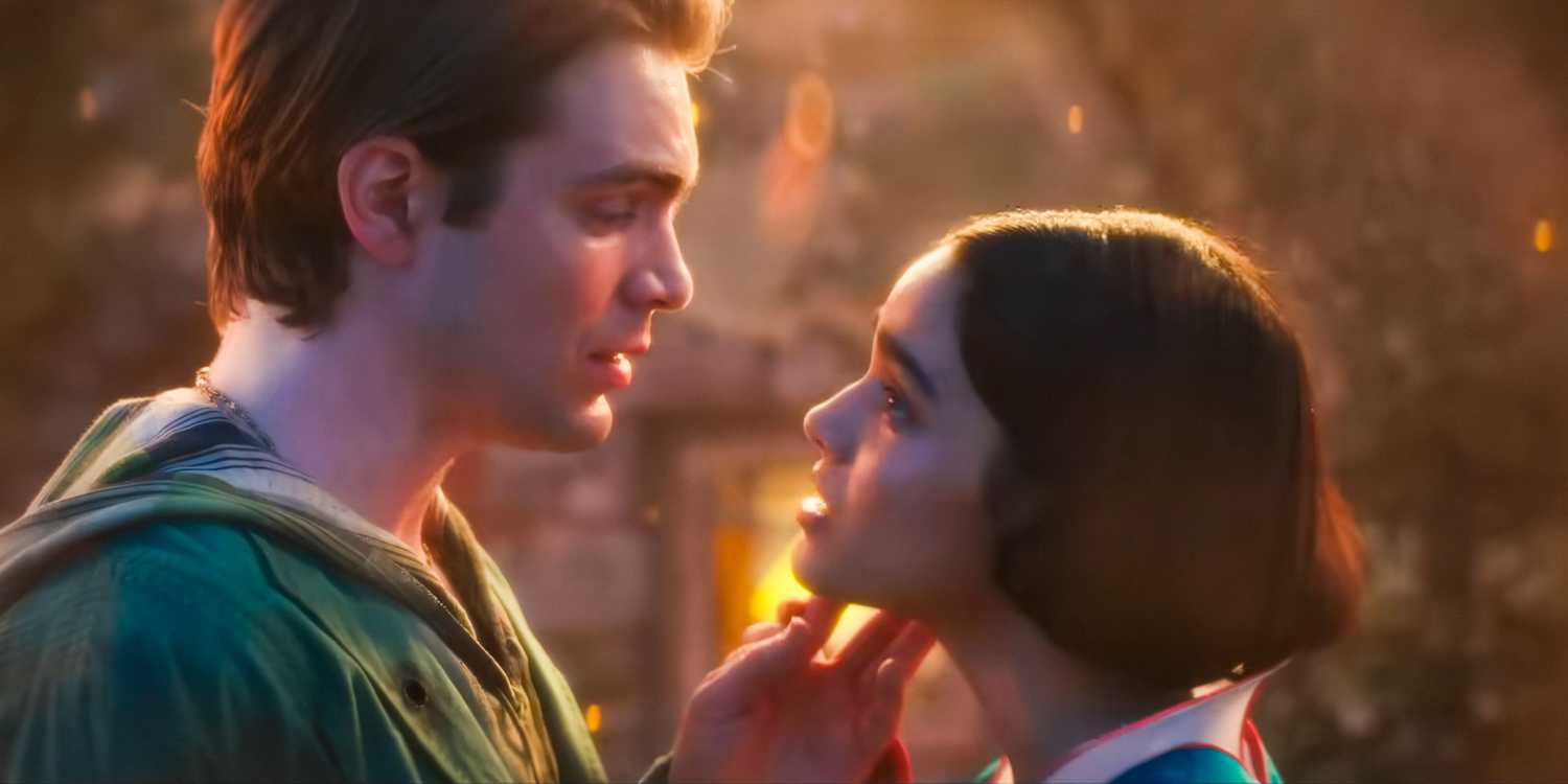 Jonathan and Snow White looking into each other's eyes in Snow White