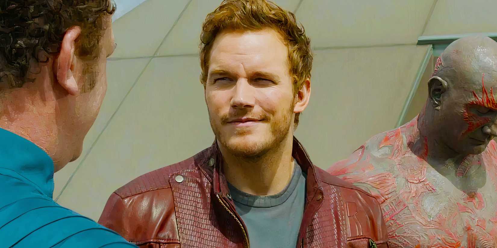 Star-Lord conversando com Rhomann Dey em Guardiões da Galáxia