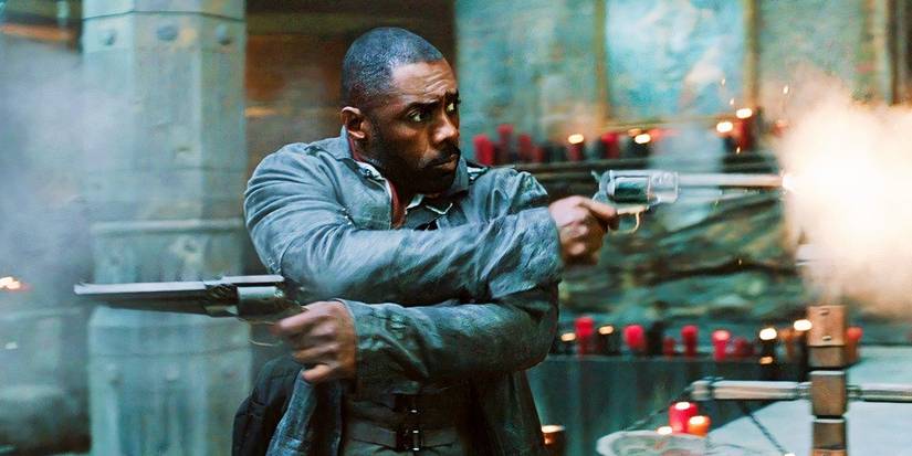Roland dispara suas pistolas em The Dark Tower