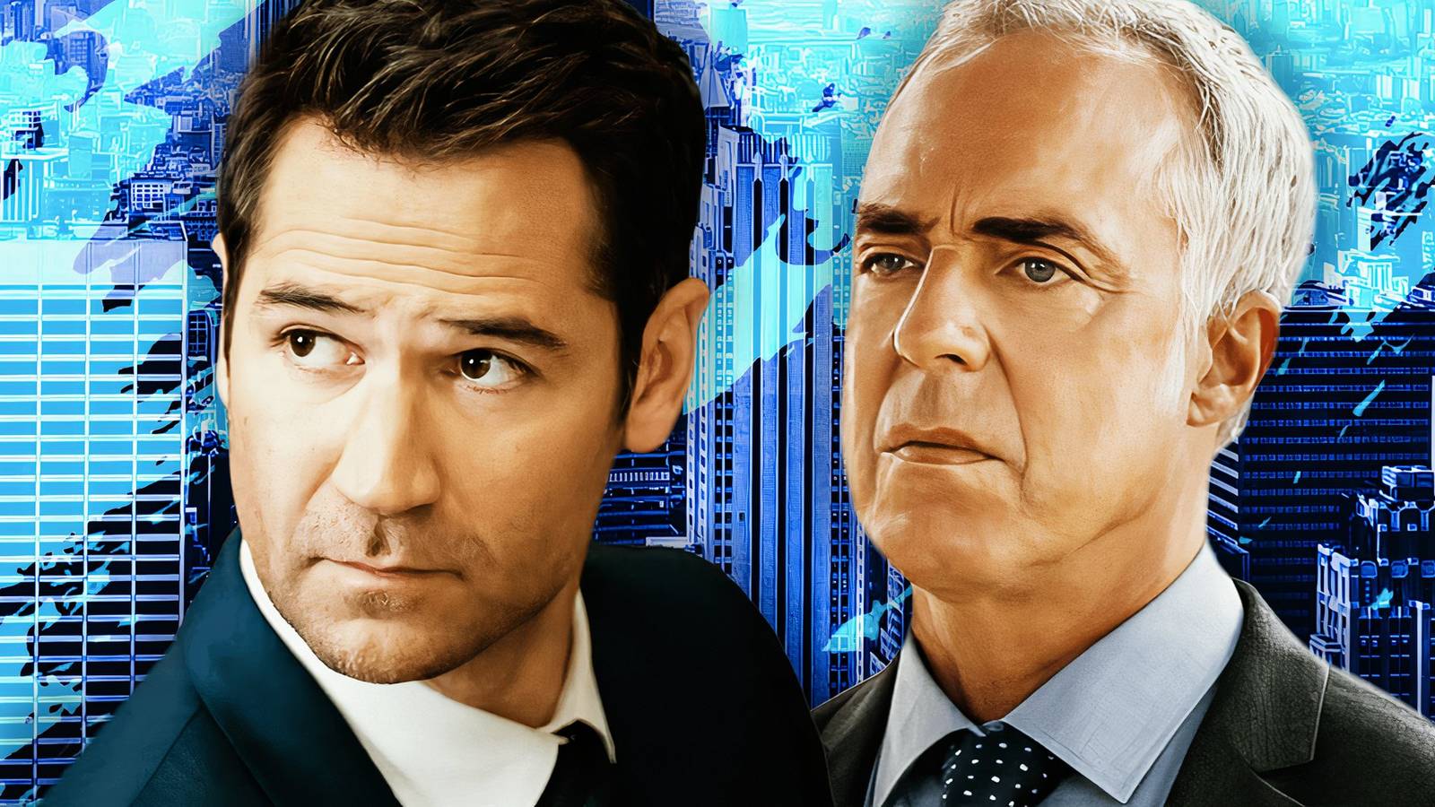 Manuel Garcia-Rulfo as Mickey Haller and Titus Welliver as Harry Bosch