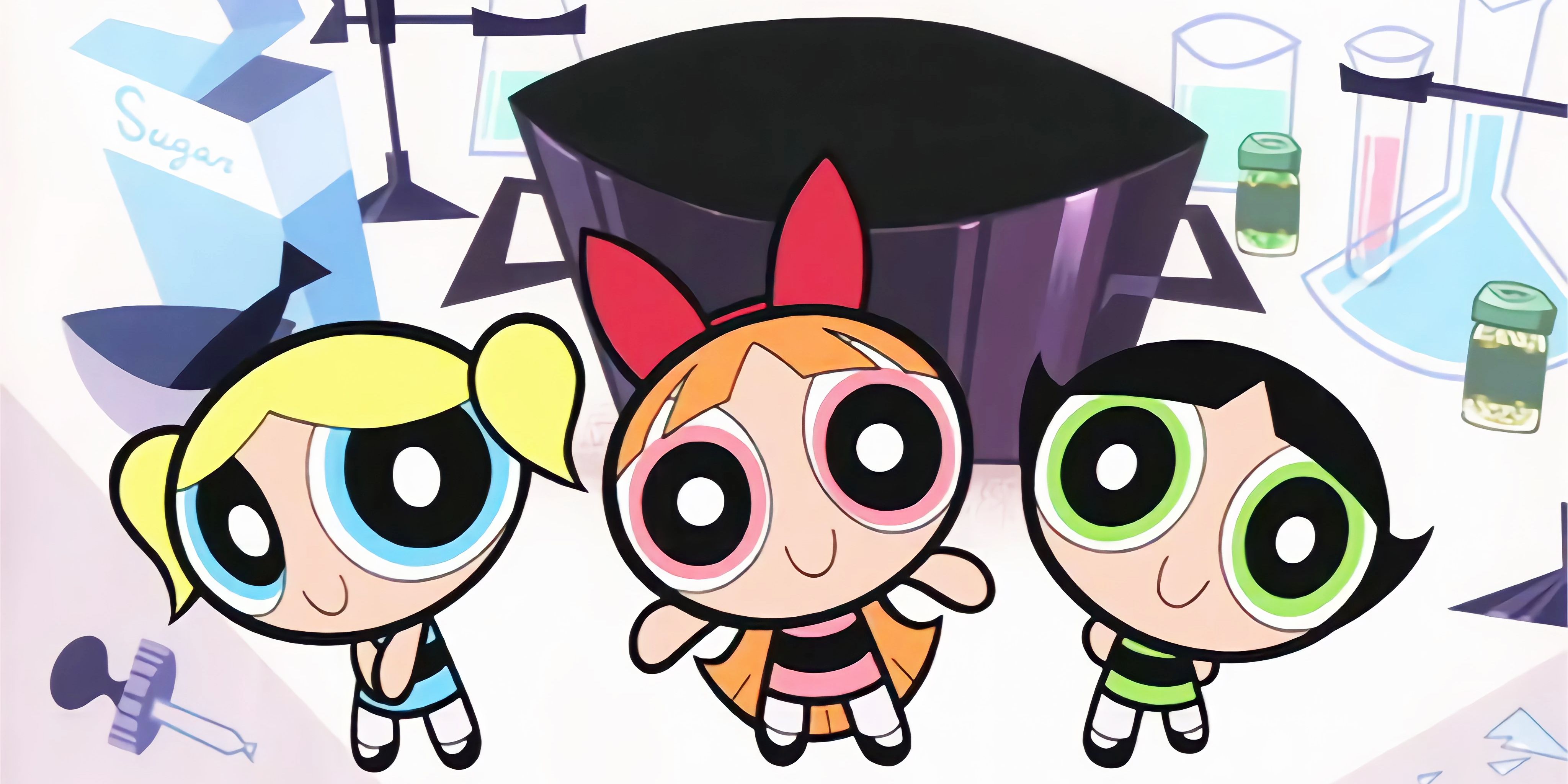The Powerpuff Girls durante la loro nascita