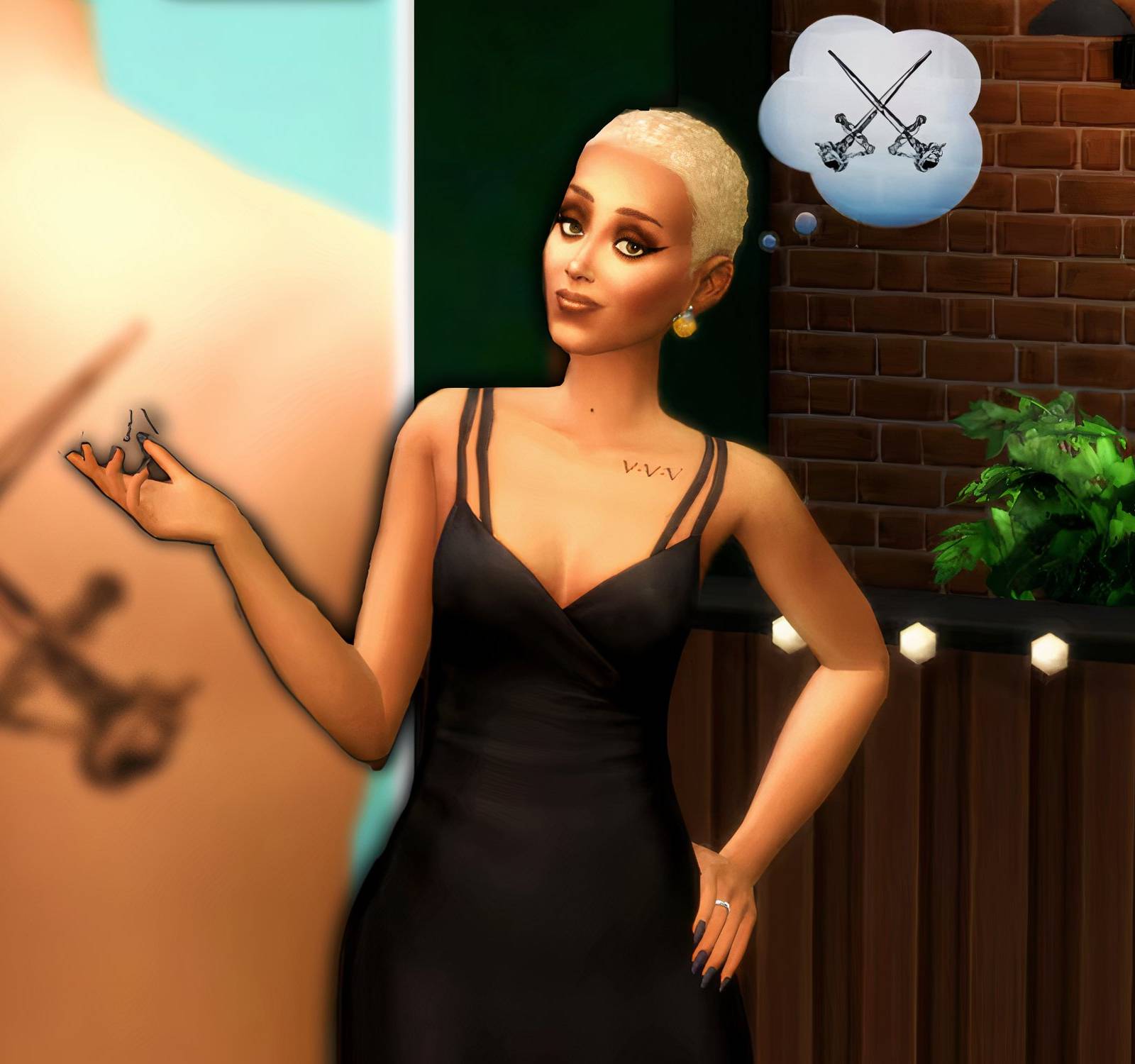 Stencils & Lines Bring Sims 4 Tattoos to Life