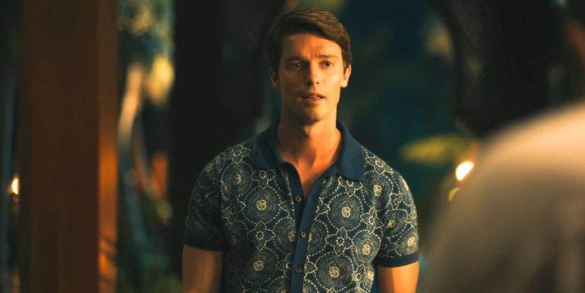 Saxon (Patrick Schwarzenegger) in The White Lotus Season 3 Ep 7