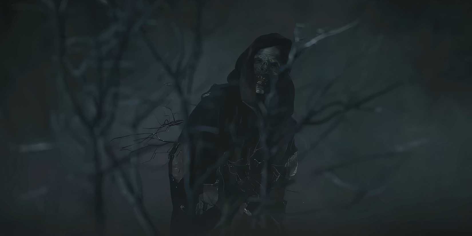 The Ye'iitsoh, a corpse-like creature in a tattered cowl, in Dark Winds season 3