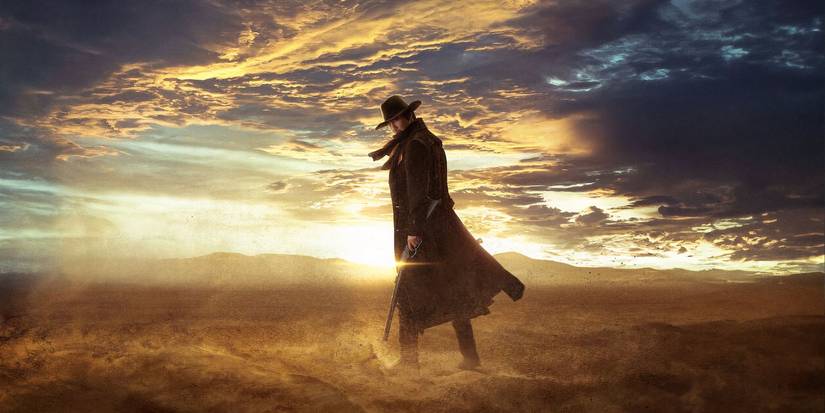 A character against a stormy sky in Song of the Bandits