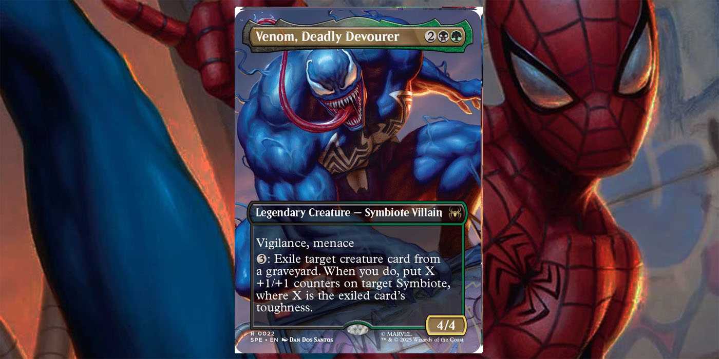 Magic: The Gathering's Spider-Man Set Reveals First Look At Venom, Green Goblin, & More Classic Villains Magic: The Gathering's Spider-Man Set Reveals First Look At Venom, Green Goblin, & More Classic Villains