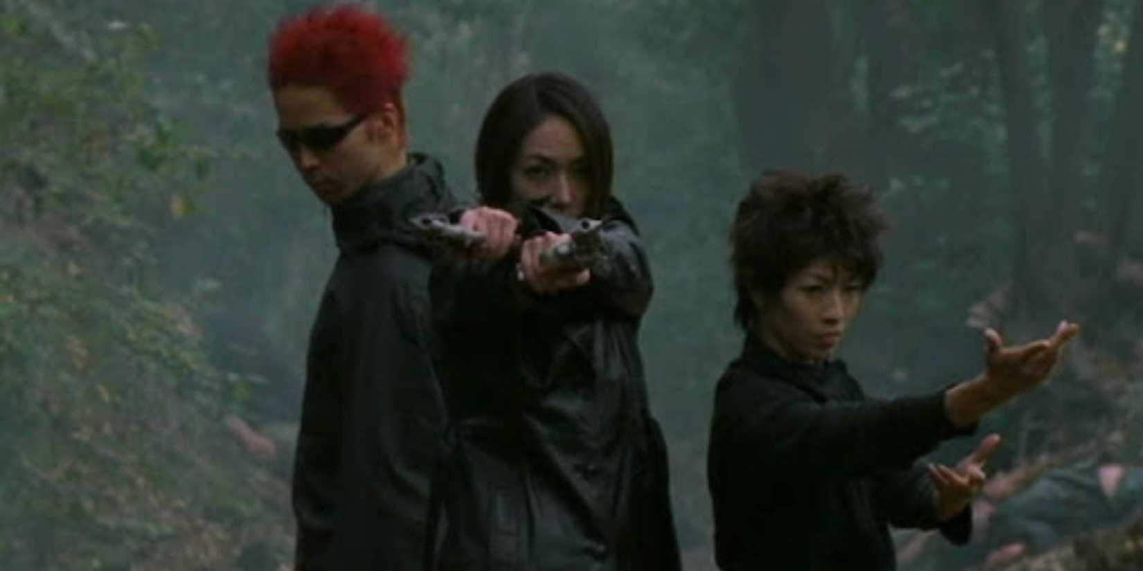 The Prisoner, the Man and the Girl ready to fight in Versus.