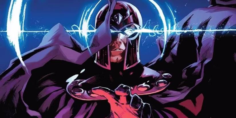 Magneto's eyes shine as he uses his power in Marvel Comics