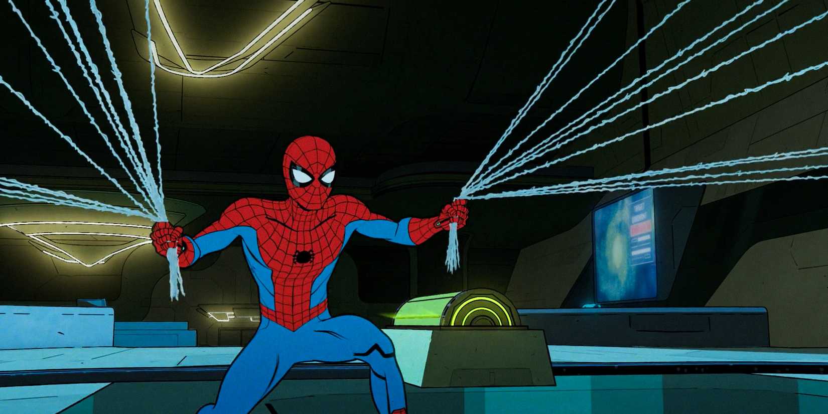 Spider-Man uses his web to take down the space portal in Your Friendly Neighborhood Spiderman Season 1 Ep 10