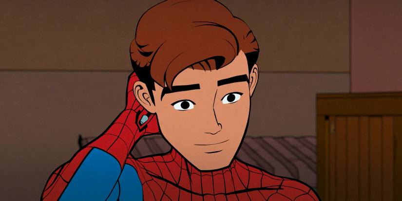 Peter wearing the Spider-Man suit in Your Friendly Neighborhood Spiderman Season 1 Ep 9