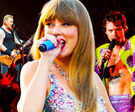 Смешанные кадры: Metallica в тур, Taylor Swift в костюме Lover, и Harry Styles в Love On Tour.