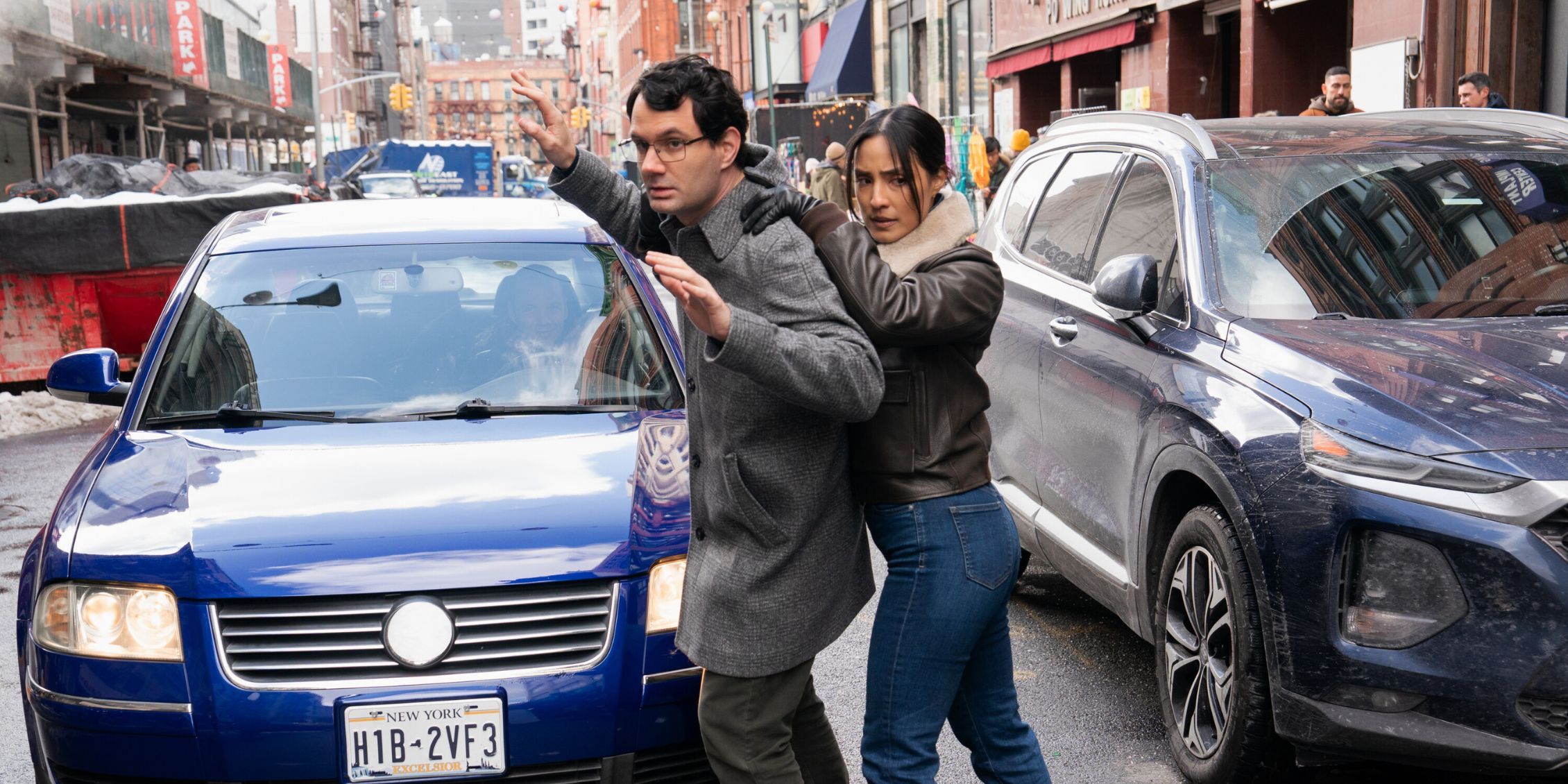 FBI Dani stops a suspect who surrenders in the middle of a busy NYC street