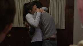 Kate and Ben hugging in Resident Alien