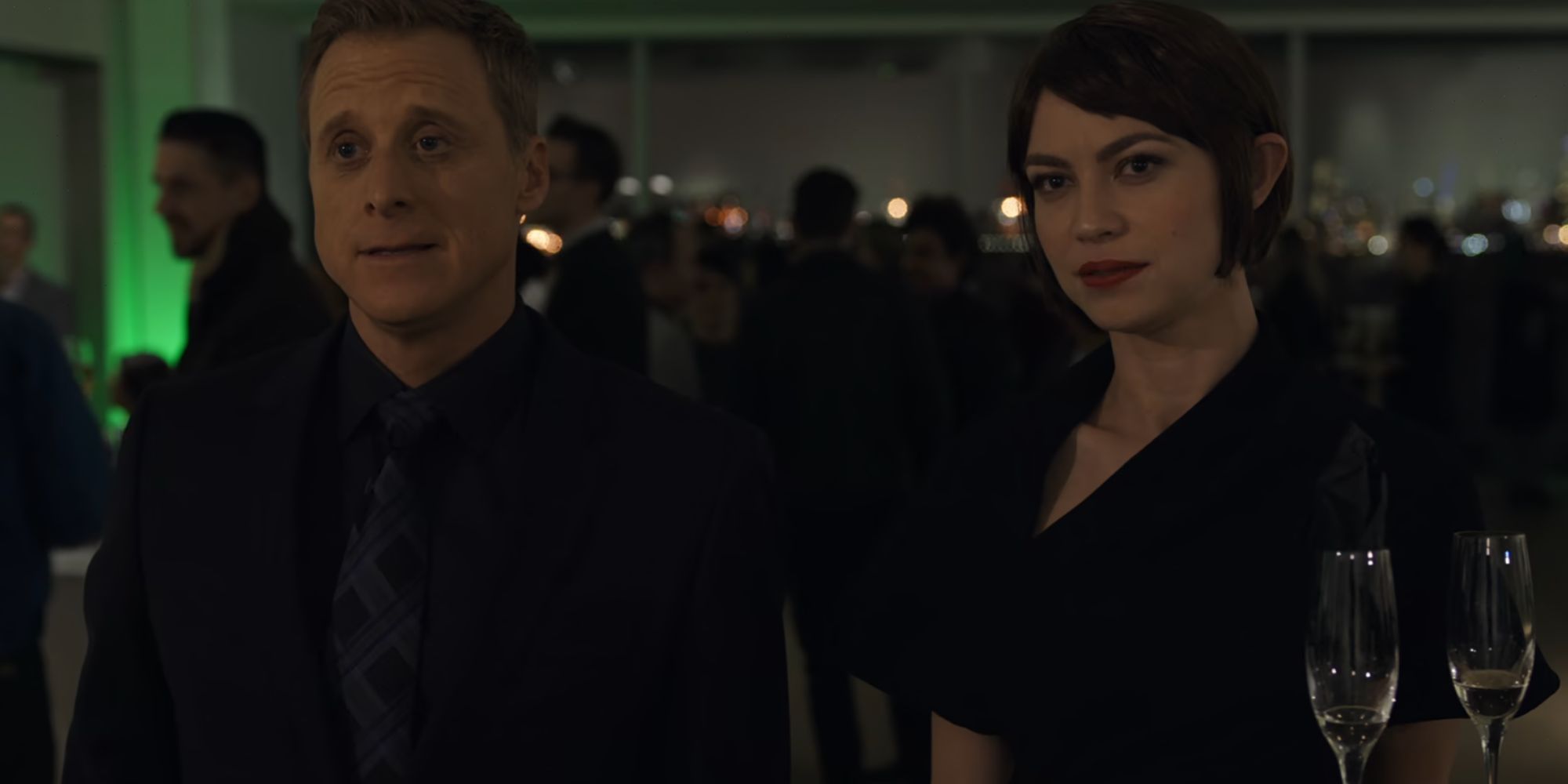 Harry and Isabelle at an art show in Resident Alien