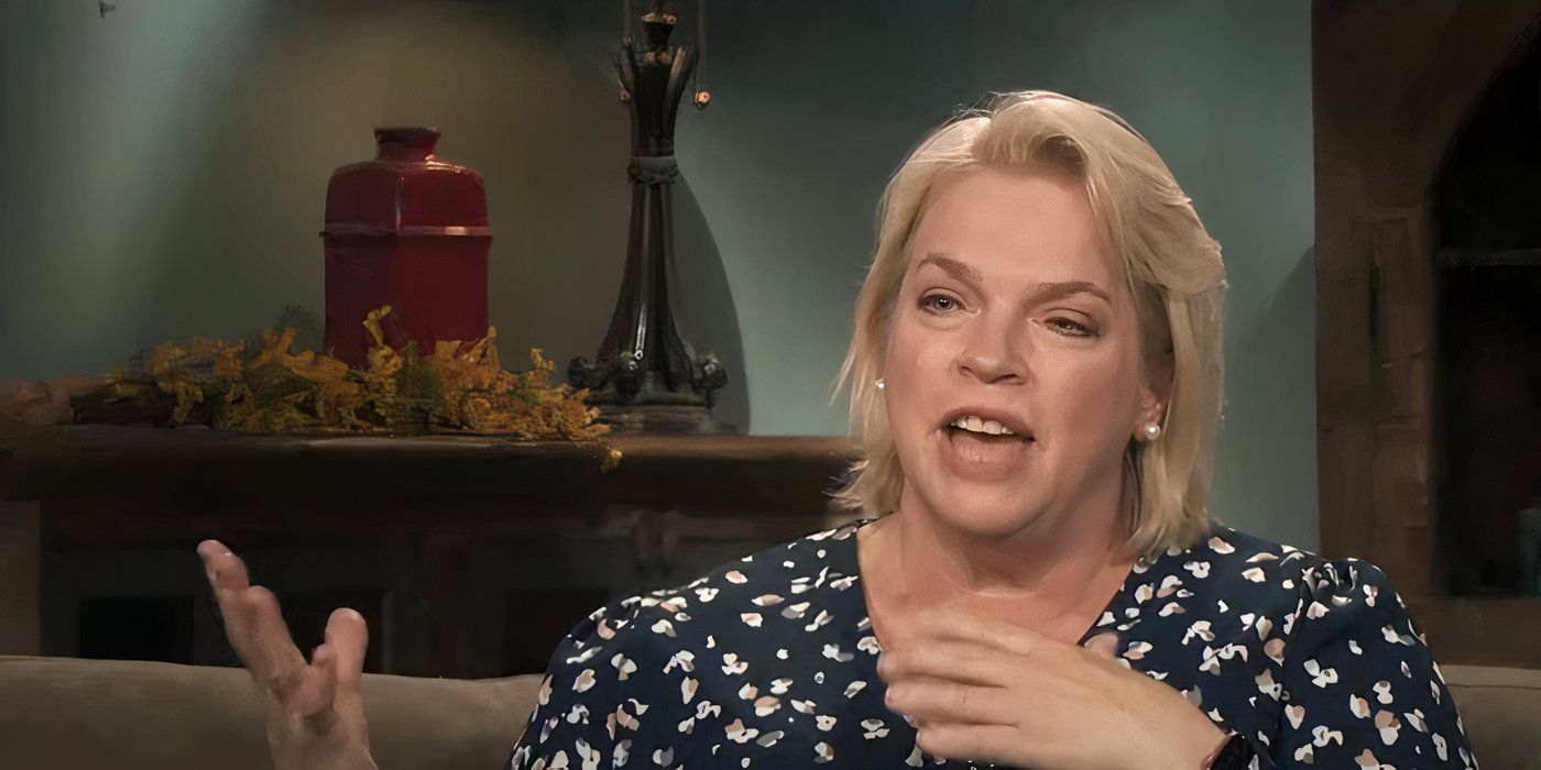 Janelle Brown speaking animatedly on Sister Wives