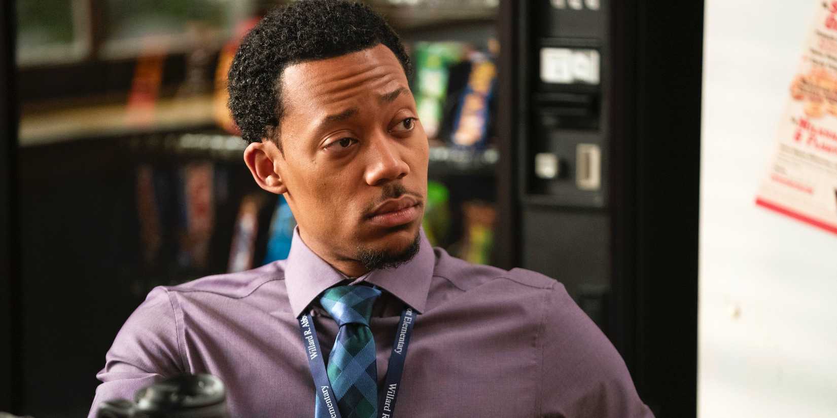Tyler James Williams as interim principal Gregory Eddie in Abbott Elementary Season 4.