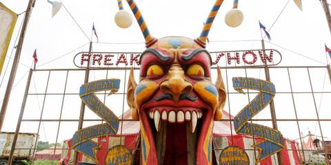 American Horror Story Freak Show the outside of Elsa's circus