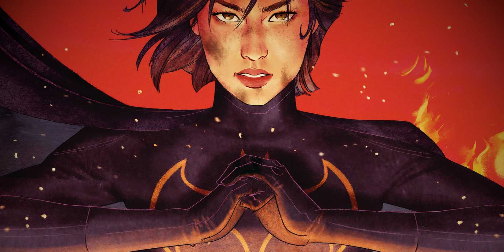 Cassandra Cain as Batgirl Staring with Fists Clenched in Comic Art