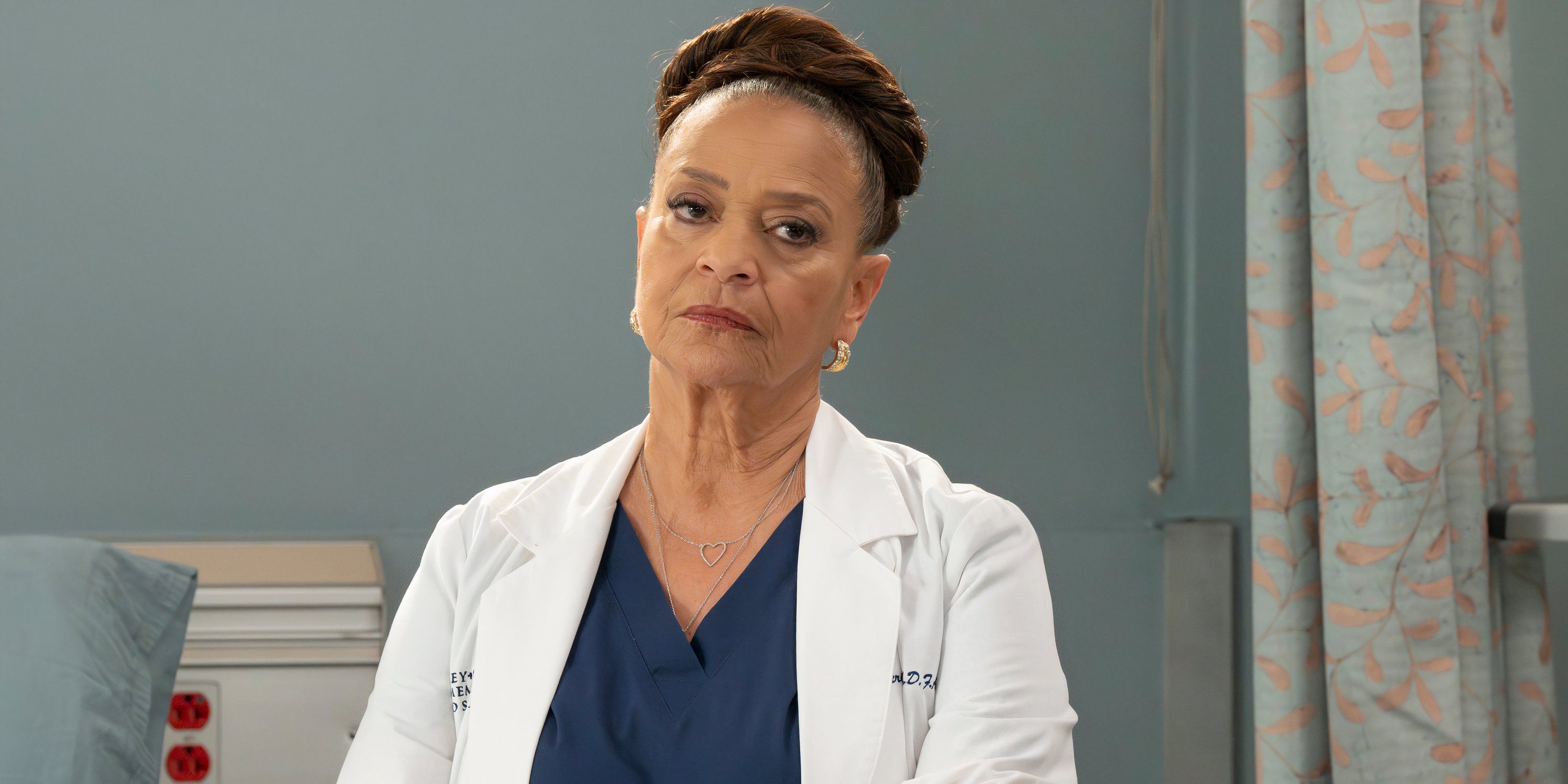 Catherine with a stern expression in Grey's Anatomy season 21 episode 15