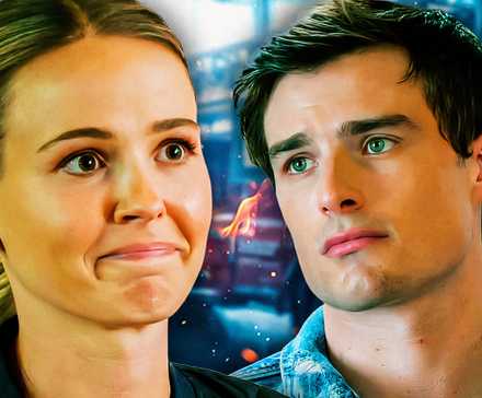 Jocelyn Hudon as Lizzie Novak and Michael Bradway as Jack Damon in custom Chicago Fire image