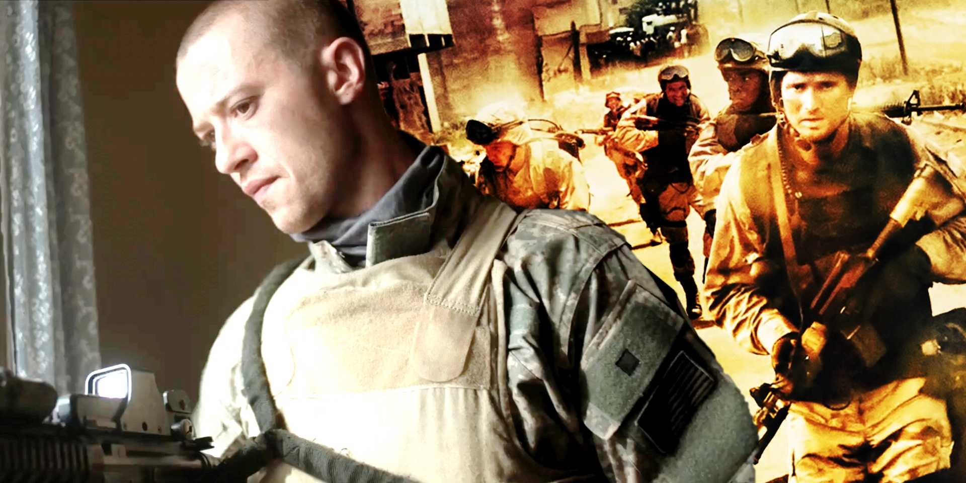 collage-of-joseph-quinn-in-warfare-and-a-poster-for-black-hawk-down 8 Best Ridley Scott Movies Of The Last 30 Years, Ranked