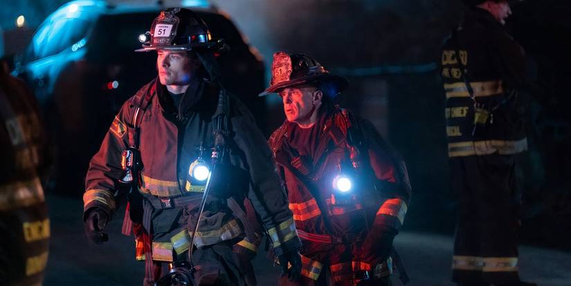 Damon and Herrmann in Chicago Fire season 13, episode 18