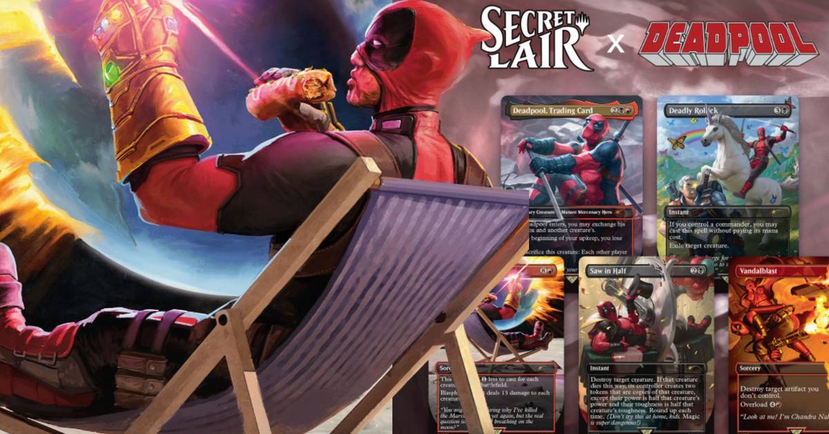 deadpool trading card mtg Magic the Gathering Secret Lair x Marvel's (Foil) : Toys & Games As Deadpool enters DP in MTG : r/deadpool