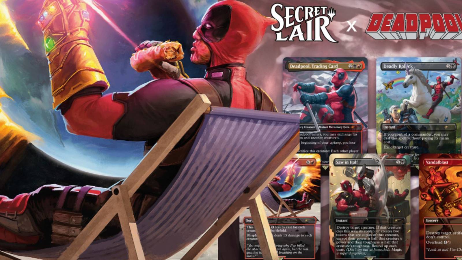 deadpool trading card mtg edh Deadpool, Trading Card (#1753) (borderless)