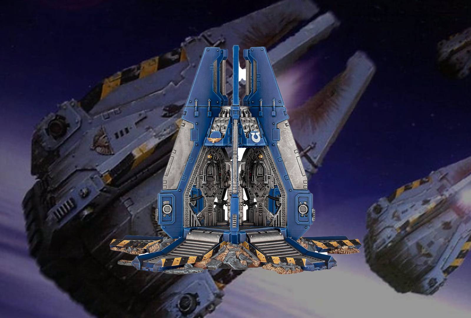 Warhammer 40 000 – Kit Drop Pods Space Marines à Monter Et Peindre – Dès 14 Ans
