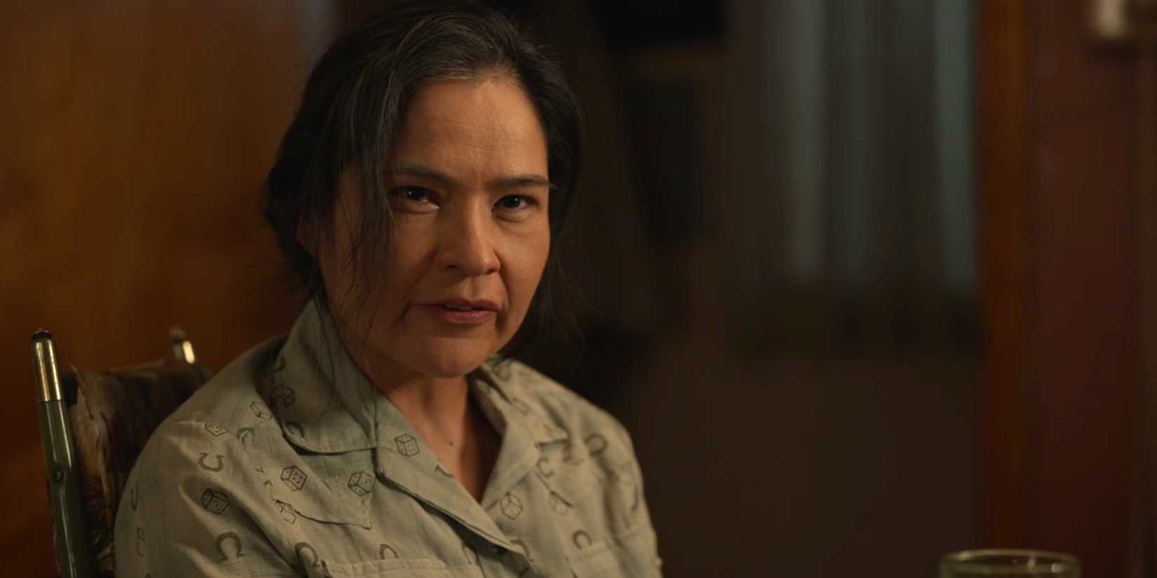 Emma Leaphorn (Deanna Allison) looking angry in Dark Winds season 3, episode 5