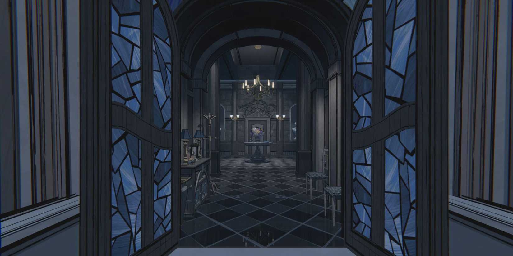 Entering the building in Blue Prince