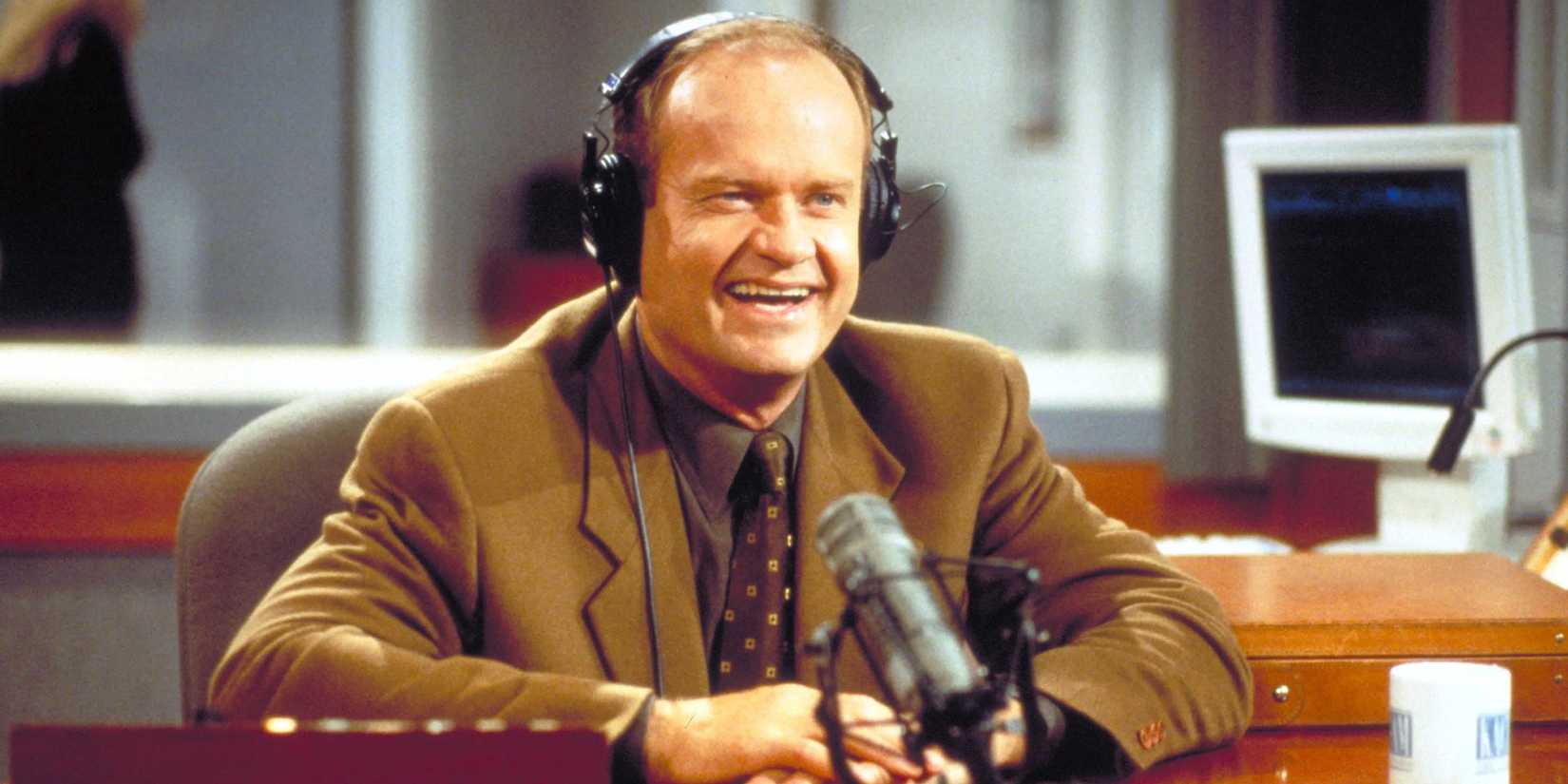 Iconic Figures Who Defined The Small Screen Frasier in the booth doing his radio show in Frasier