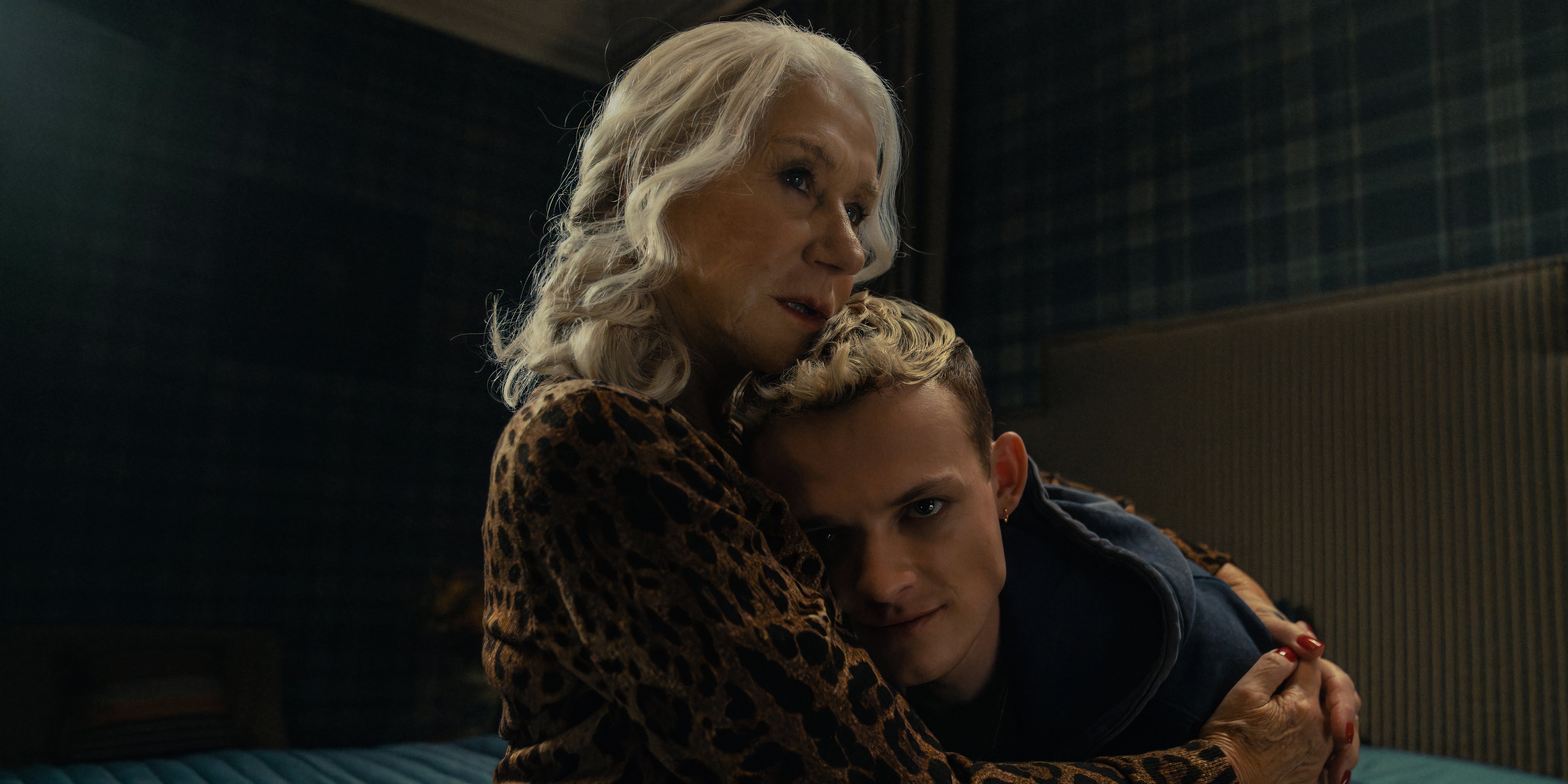 Helen Mirren and Maeve Harrigan embrace in Mobland episode 2