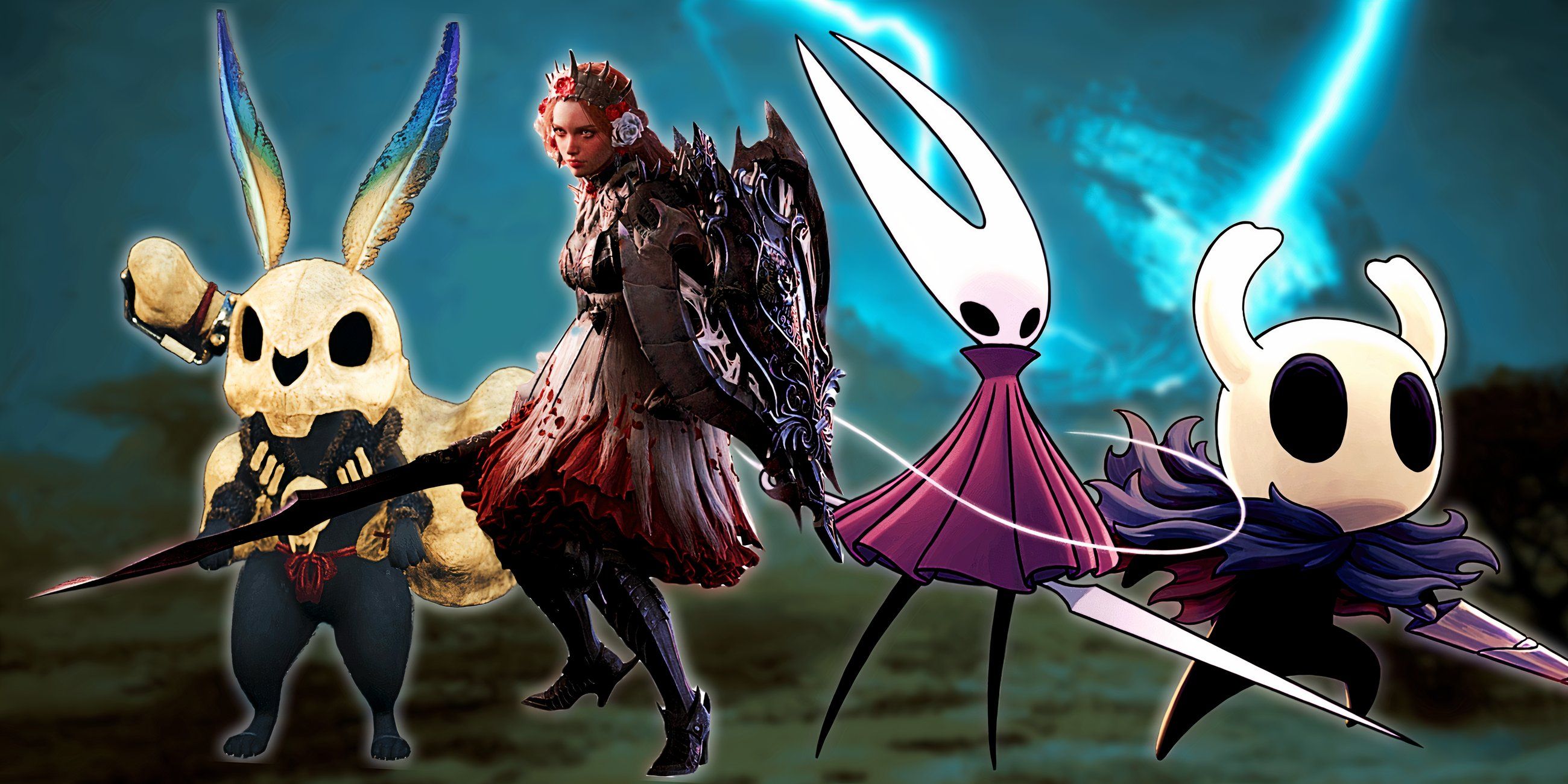 Hollow knight silksong monster hunter wilds characters side by side