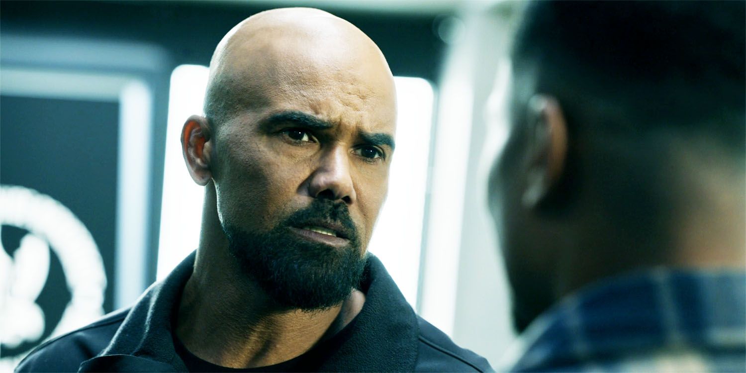 Hondo looking serious in SWAT season 8, episode 16