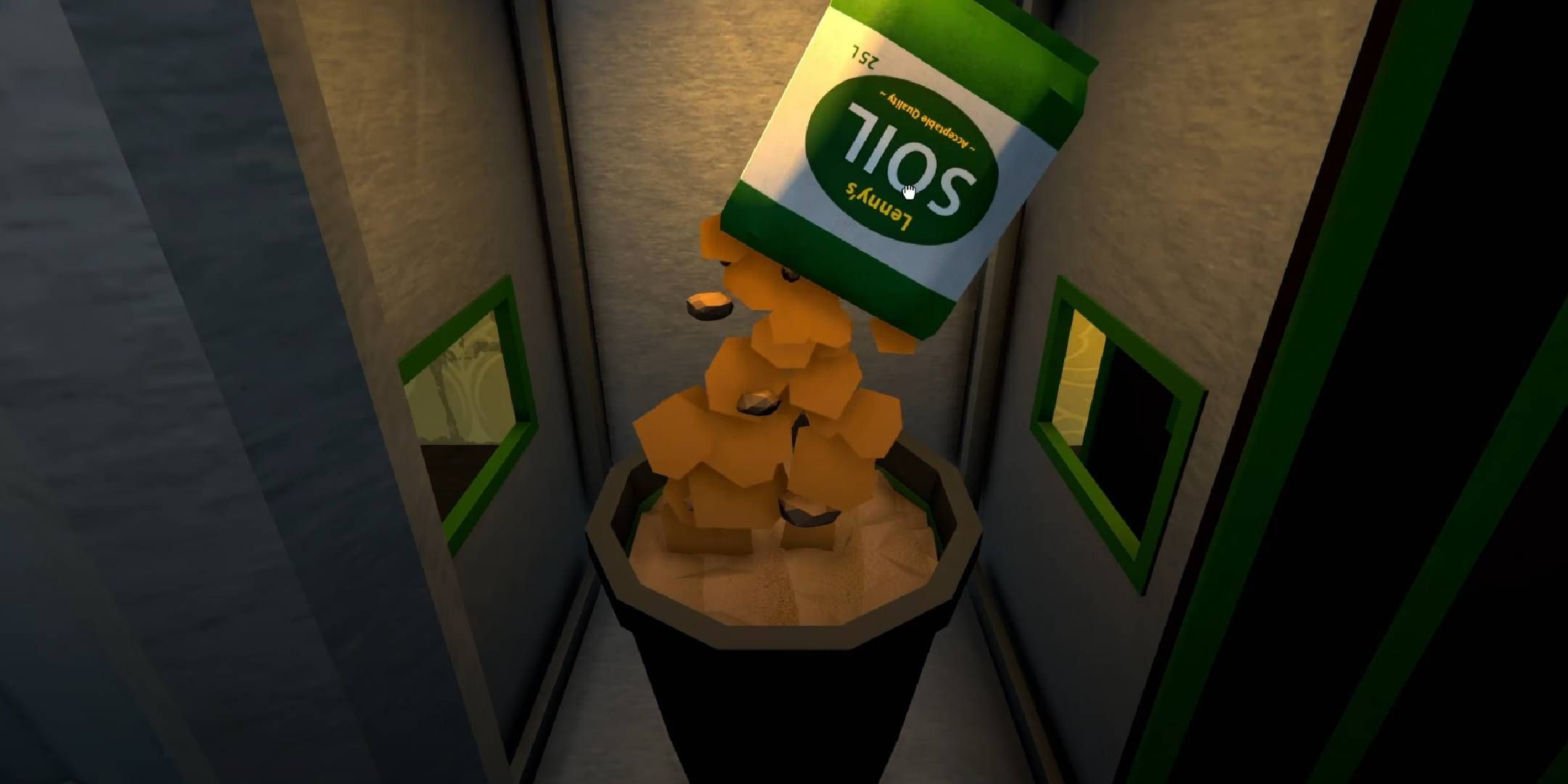 Schedule 1 pouring soil into a pot to grow weed plant for new drug strain